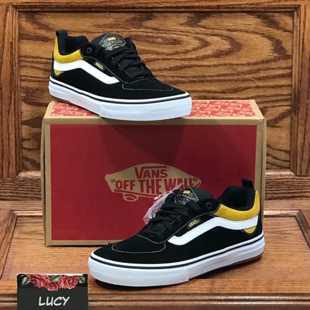 Vans Kyle Walker Corduroy Black Yolk Yellow Shoes
